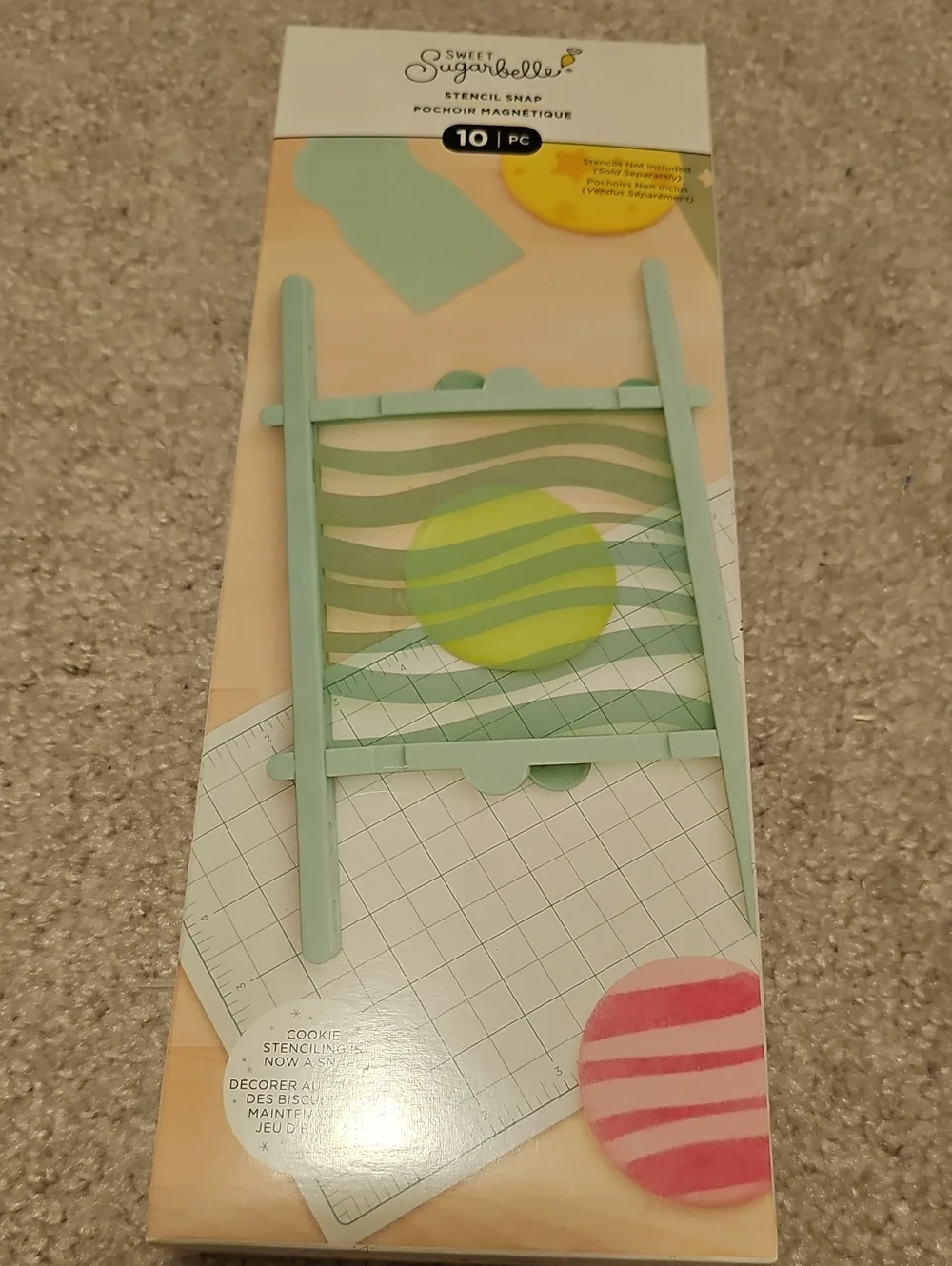 Sweet Sugarbelle Mint Green Cookie Stencil Snap Set - 10 Pc